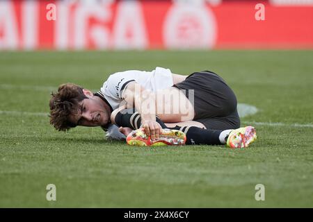 Valencia, Espagne. 05 mai 2024. VALENCIA, ESPAGNE - 5 MAI : Javi Guerra milieu de terrain central de Valencia CF lors du match LaLiga EA Sports entre Valencia CF et Deportivo Alaves au stade Mestalla, le 5 mai 2024 à Valence, Espagne. (Photo de Jose Torres/photo Players images) crédit : Magara Press SL/Alamy Live News Banque D'Images