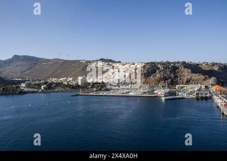 Blick auf die Inselhauptstadt San Sebastian de la Gomera, Kanarische Inseln, Espagne Banque D'Images