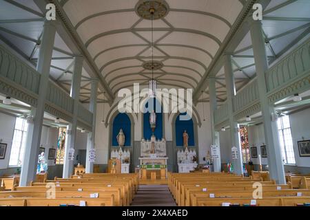 Intérieur de l'église catholique romaine St Augustines à Rustico, Île-du-Prince-Édouard, Canada Banque D'Images