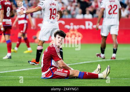 Séville, Espagne. 05 mai 2024. Facundo Pellistri de Granada CF vu lors du match la Liga EA Sports entre Sevilla FC et Granada CF au stade Ramon Sanchez Pizjuan. Score final : Sevilla FC 3:0 Granada CF crédit : SOPA images Limited/Alamy Live News Banque D'Images