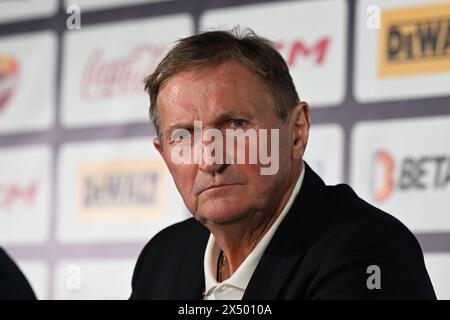 Brno, République tchèque. 05 mai 2024. Le président de la Fédération tchèque de hockey sur glace, Alois Hadamczik, lors de la conférence de presse de nomination pour le Championnat mondial de hockey sur glace, le 5 mai 2024 à Brno, en République tchèque. Crédit : Vaclav Salek/CTK photo/Alamy Live News Banque D'Images