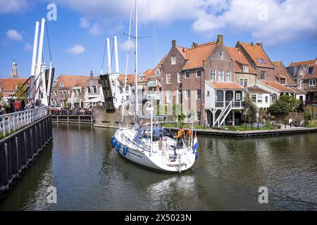 ENKHUIZEN 20240505 - le pont-levis dans la vieille ville historique d'Enkhuizen. - ANP / Hollandse Hoogte / Dutchphoto pays-bas Out - belgique Out Banque D'Images