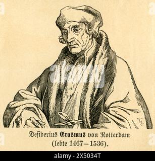 Erasmus von Rotterdam, philosophe néerlandais, LE DROIT D'AUTEUR DE L'ARTISTE N'A PAS À ÊTRE EFFACÉ Banque D'Images