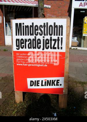 Géographie / voyage, Allemagne, Hambourg, élection parlementaire 2009, affiche électorale du parti 'Die Linke', DROIT D'AUTEUR DE L'ARTISTE NE DOIT PAS ÊTRE EFFACÉ Banque D'Images