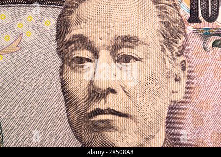 Fukuzawa Yukichi un gros plan de l'argent japonais - yen Banque D'Images