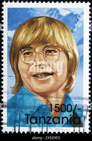 Portrait de John Denver sur timbre-poste Banque D'Images