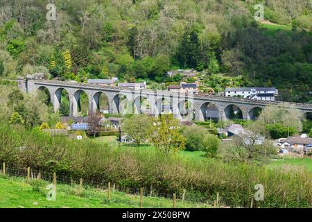 Viaduc de Knucklas, Knucklas, pays de Galles Banque D'Images