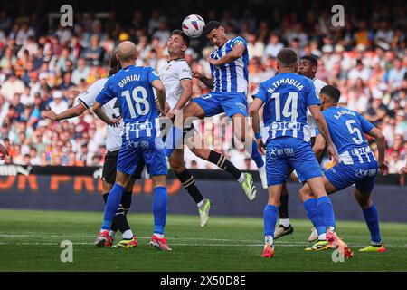 Valencia, Espagne. 05 mai 2024. Espagne match de football de la Liga Valencia vs Alaves au stade Mestalla de Valence, 5 mai 2024 900/cordon Press Credit : CORDON press/Alamy Live News Banque D'Images