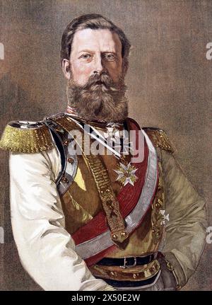 Frédéric III, empereur allemand - Friedrich Wilhelm Nikolaus Karl1831 – 1888) était empereur allemand et roi de Prusse Banque D'Images