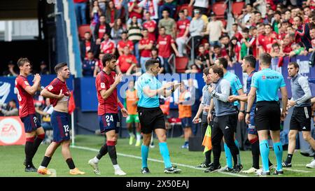 Pampelune, Espagne. 5 mai 2024. Sport. Football/Football. Match de football de la Liga EA Sports entre CA Osasuna et Real Betis joué au stade El Sadar à Pampelune (Espagne) le 5 mai 2024. Crédit : Inigo Alzugaray/cordon Press crédit : CORDON PRESS/Alamy Live News Banque D'Images