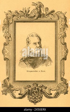 Allemagne, Berlin, Albrecht von Roon, maréchal prussien et ministre de la guerre, portrait, dans un cadre, le DROIT D'AUTEUR DE L'ARTISTE N'A PAS À ÊTRE EFFACÉ Banque D'Images