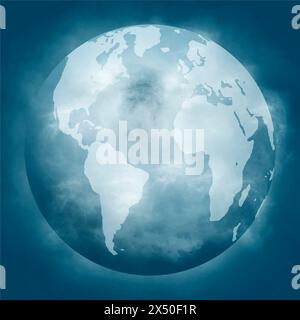 Image générée numériquement de la planète Terre Banque D'Images
