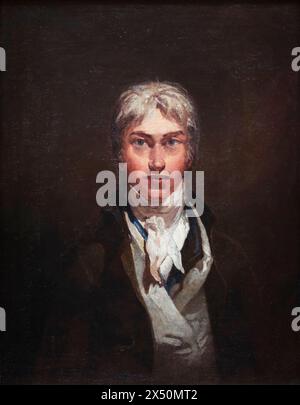 Joseph Mallord William Turner (1775-1851), Autoportrait du peintre romantique anglais JMW Turner, huile sur toile vers 1799 Banque D'Images