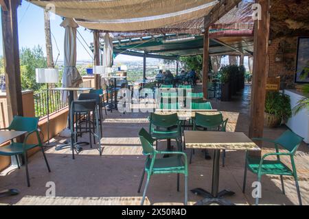 Terraza Quitapesares café restaurante par le santuario de la fuensanta à Murcie Espagne Banque D'Images