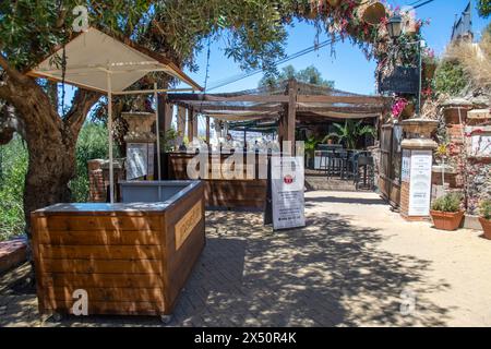 Terraza Quitapesares café restaurante par le santuario de la fuensanta à Murcie Espagne Banque D'Images