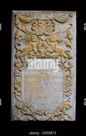 Epitaph, composé Blasius Church, Hannoversch Münden, basse-Saxe, Allemagne, Europe Banque D'Images