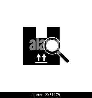 Icône de vecteur plat de service de livraison de recherche. Symbole solide simple isolé sur fond blanc. Search Delivery Service modèle de conception d'affiche pour Web et m Illustration de Vecteur