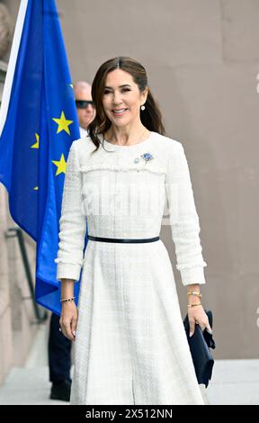 Stockholm, Suède. 06 mai 2024. La reine Marie visite le Riksdag à Stockholm, en Suède, le 6 mai 2024. Le roi Frederik X et la reine Mary du Danemark sont en visite d'Etat en Suède 6-7 mai, 2024.photo : Fredrik Sandberg/TT/Code 10080 crédit : TT News Agency/Alamy Live News Banque D'Images