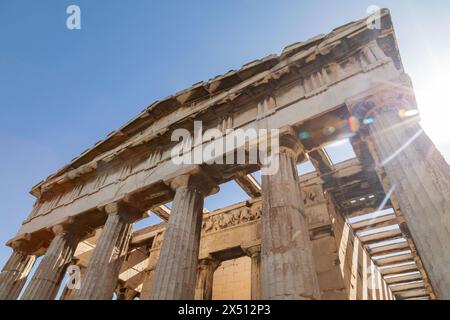 Temple d'Hepaistos, Agora antique, Athènes, Grèce. Banque D'Images