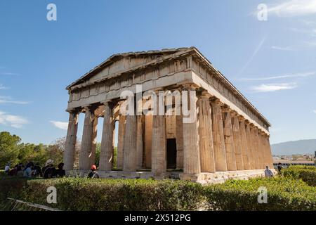 Temple d'Hepaistos, Agora antique, Athènes, Grèce. Banque D'Images