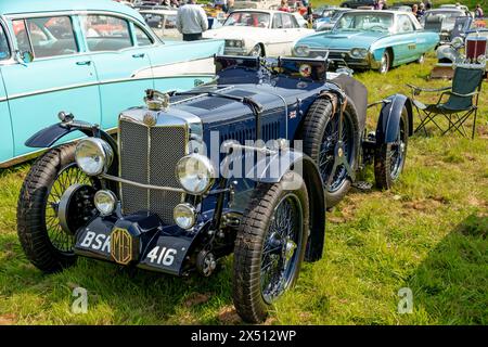 Earsham, Norfolk, Royaume-Uni – 05 mai 2024. Vintage 1949 MG Midget TC voiture classique exposée lors d'un rallye de voitures classiques Banque D'Images