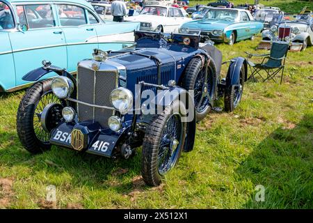 Earsham, Norfolk, Royaume-Uni – 05 mai 2024. Vintage 1949 MG Midget TC voiture classique exposée lors d'un rallye de voitures classiques Banque D'Images