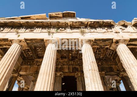 Temple d'Hepaistos, Agora antique, Athènes, Grèce. Banque D'Images