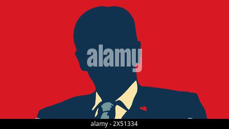Candidat présidentiel AMÉRICAIN, portrait Illustration de Vecteur