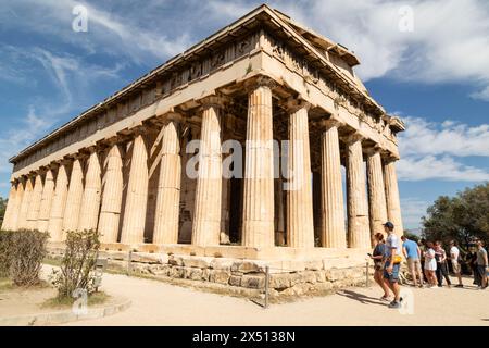 Temple d'Hepaistos, Agora antique, Athènes, Grèce. Banque D'Images