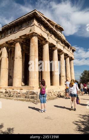 Temple d'Hepaistos, Agora antique, Athènes, Grèce. Banque D'Images