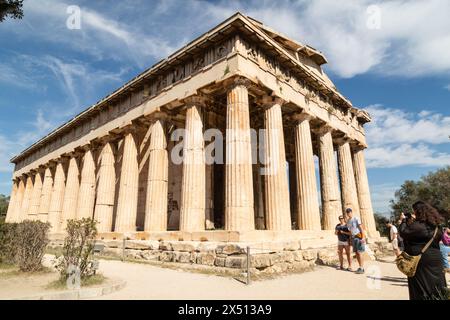 Temple d'Hepaistos, Agora antique, Athènes, Grèce. Banque D'Images