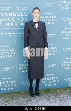 6 mai 2024, Rome, Italie : L'actrice italienne Benedetta Porcaroli assiste à la photocall du film 'Vangelo secondo Maria' à la Casa del Cinema à Rome (crédit image : © Matteo Nardone/Pacific Press via ZUMA Press Wire) USAGE ÉDITORIAL SEULEMENT! Non destiné à UN USAGE commercial ! Banque D'Images