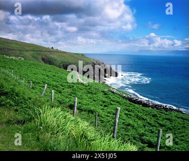 Vue panoramique le long de la Slea Head Road en Irlande. Banque D'Images