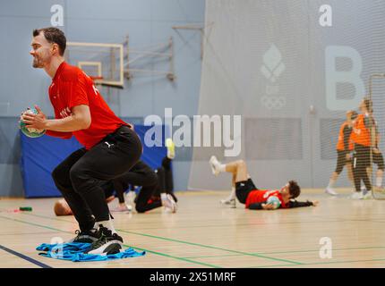 Copenhague, Danemark. 06 mai 2024. Casper U. Mortensen lors de l'entraînement avec les hommes de Handball à Broendby, lundi 6 mai 2024. (Photo : Liselotte Sabroe/Ritzau Scanpix) crédit : Ritzau/Alamy Live News Banque D'Images