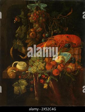 Nature morte avec des fruits et un homard. Jan Davidsz. De Heem (copie après), 1640 - 1700. Banque D'Images