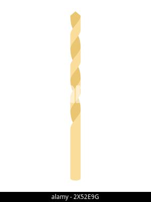 Foret métallique en titane isolé. Outil de serrurerie. Illustration vectorielle Illustration de Vecteur