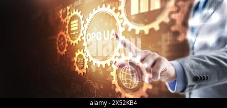 Communications sur plate-forme ouverte. Concept d'interface d'automatisation OPC Banque D'Images