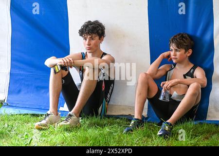 Viersel, Belgique. 04 mai 2024. Photo prise lors d'un Triatlon à Viersel, le samedi 4 mai 2024 à Viersel, Belgique . Crédit : Sportpix/Alamy Live News Banque D'Images