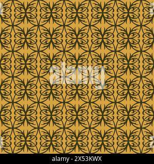 Motif vintage sans couture conception de carreaux de céramique vintage avec fond floral et géométrique Illustration de Vecteur