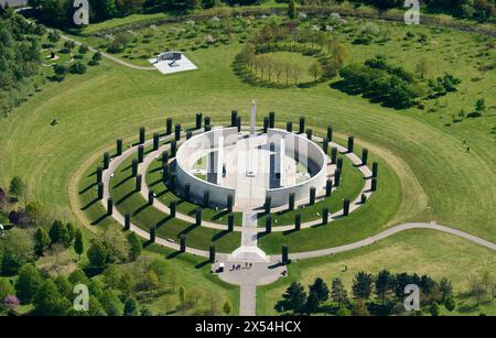 Une vue aérienne de l'Arboretum commémoratif national, Alrewas, Burton-0n-Trent, East Midlands, Royaume-Uni Banque D'Images