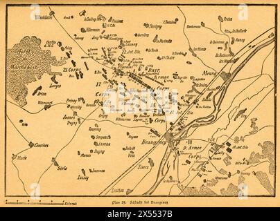 Géographie / voyage, Allemagne, France, guerre franco-prussienne, plan de la bataille près de Beaugency, LES DROITS D'AUTEUR DE L'ARTISTE NE DOIVENT PAS ÊTRE EFFACÉS Banque D'Images