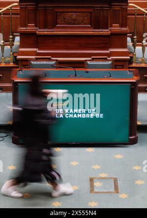 Bruxelles, Belgique. 07 mai 2024. Illustration photo prise lors d'une séance plénière de la chambre, au parlement fédéral à Bruxelles, mardi 07 mai 2024. BELGA PHOTO BENOIT DOPPAGNE crédit : Belga News Agency/Alamy Live News Banque D'Images