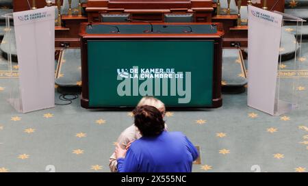 Bruxelles, Belgique. 07 mai 2024. Illustration photo prise lors d'une séance plénière de la chambre, au parlement fédéral à Bruxelles, mardi 07 mai 2024. BELGA PHOTO BENOIT DOPPAGNE crédit : Belga News Agency/Alamy Live News Banque D'Images