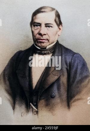 Juarez Garcia, Benito, 21.3.1806 - 18.7,1872, homme politique mexicain, Président du Mexique 1861 - 1872, ADDITIONAL-RIGHTS-LEARANCE-INFO-NOT-AVAILABLE Banque D'Images