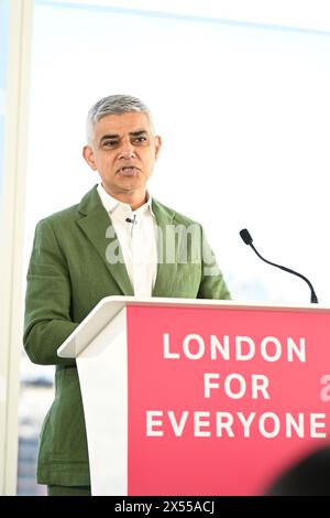 Tate Modern, Londres, Royaume-Uni. 7 mai 2024. Orateurs le maire de Londres, Sadiq Khan, signe la Déclaration d’acceptation de ses fonctions pour entamer son troisième mandat historique en tant que maire de la Tate Modern à Londres, au Royaume-Uni. Crédit : Voir Li/Picture Capital/Alamy Live News Banque D'Images