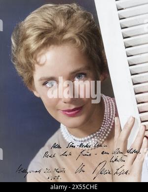 Schell, Maria, 15.1.1926 - 26.4,2005, actrice autrichienne, portrait, HOLLYWOOD, 1958, AUTORISATION-DROITS-SUPPLÉMENTAIRE-INFO-NON-DISPONIBLE Banque D'Images