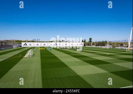 Valdebebas, Madrid, Espagne. 7 mai 2024. MADRID, ESPAGNE - 7 MAI : vue générale du terrain lors de la séance d'entraînement et de la conférence de presse du Real Madrid en prévision de leur match de deuxième manche en demi-finale de l'UEFA Champions League contre le FC Bayern Munchen à Ciudad Real Madrid le 7 mai 2024 à Valdebebas, Espagne. (Crédit image : © Alberto Gardin/ZUMA Press Wire) USAGE ÉDITORIAL SEULEMENT! Non destiné à UN USAGE commercial ! Banque D'Images