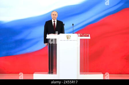 Événements célébrant la réintégration de Vladimir Poutine à la présidence russe le 7 mai 2024. (Photo : Bureau du Président russe) Banque D'Images