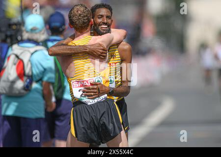 Amanal Petros et Richard Ringer (Grmany). Marathon masculin. Championnats d'Europe Munich 2022. Banque D'Images