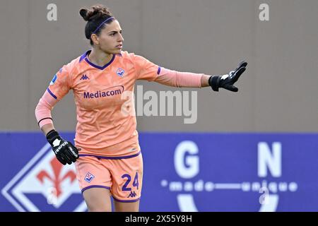 Le gardien de but féminin ACF Fiorentina Rachele Baldi lors de l'ACF Fiorentina vs Juventus FC, match de football italien Serie A Women à Bagno a Ripoli (Fi), Italie, le 06 mai 2024 Banque D'Images